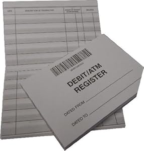 Amazon.com: DEBIT REGISTERS ATM Mini Checkbook Registers with BALANCE ...