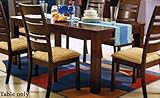Dining Table Contemporary Style in Brown Finish