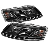 Spyder Auto Audi A6 Black DRL LED Crystal Headlight Spyder Auto Audi A6 Black DRL LED Crystal Headlight