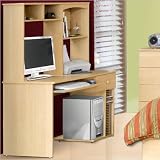 Nexera Alegria Wood Student Desk with Hutch in Natural Maple