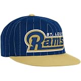 NFL Men's St. Louis Rams End Zone Flat Visor Flex Hat - Tw84Z (Navy, Large/X-Large)