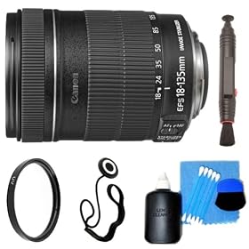 Canon EF-S 18-135mm f/3.5-5.6 IS UD Standard Zoom Lens + Lens Accessory Kit For Canon EOS Rebel XT, XTi DSLR Camera