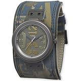 Timex 2E021 Men's Authentic X Annodized Stainless Steel Watch with Edgy Numbering and Cloth-Leather Band - Collector's; JUST 500 PRODUCED