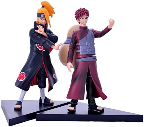 Anime Cartoon NARUTO Figure Gaara Deidara Toys PVC 18cm Action Figure Car Decors Dolls 2pcs Set