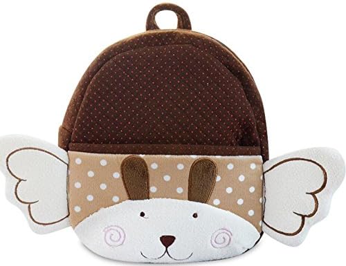 RSHOPS® Rshops® Kids Boys Girls Canvas School Bag Animal Cartoon Backpack Satchel School Preschool Toddler Shoulder Plush Book Bag - Rubbit - Brown