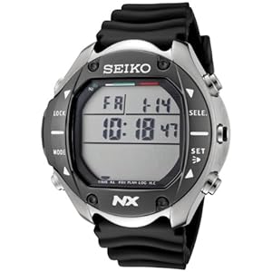 Seiko Men's STN009 Digital Diving Titanium Alloy Stainless Steel and Black Rubber Computer Watch (Watch)