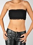 Womens Mesh Bandeau Tube Top Bra with removable pads and straps