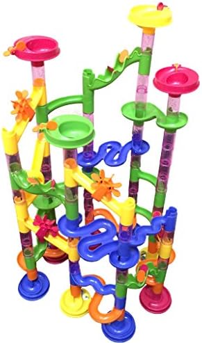 Marble Run by Adiona - Super Fun Roller Coaster Race Maze Track for Marbles - Ultimate 105 Piece DIY Construction Building Blocks Toy Set