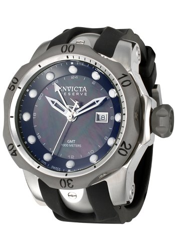 Invicta Men's 6592 Reserve Collection GMT Black Rubber Watch