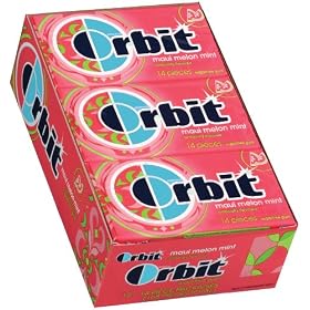 Orbit Maui Melon Mint Sugarfree Gum, 14-Piece Packs (Pack of 24)