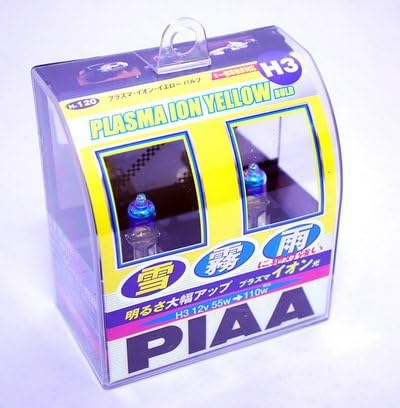 PIAA Plasma Ion Yellow H3 13556 Car Headlight Bulb and FREE LED Keychain