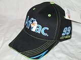 Carl Edwards #99 AFLAC Duck Black Flex Flexible Fit Checkered Flag Motorsports CFS Hat Cap