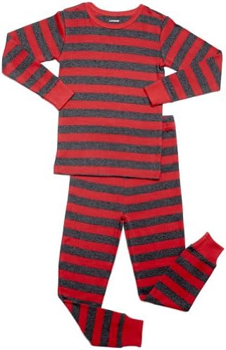 Leveret Kids "Boy" Striped 2 Piece Pajama Set 100% Cotton (Size 5-14 Years)
