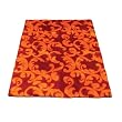 Orange Flourish Abstract | Faux Fur Rug | 5 foot X 7 foot