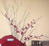 Green Floral Crafts 24 in. Bamboo Angled Vase & RED Floral - Stand NOT Included