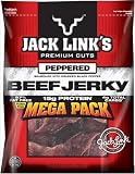 Jack Link's Beef Jerky, Peppered, Mega Pack, 10-Ounce Packages (Pack of 2)