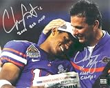 Chris Leak and Urban Meyer Florida Gators - National Championship - Dual Autographed 8x10 Photograph with 2006 BCS MVP and 2006 CHAMPS Inscriptions