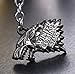 MIGAGA Game of Thrones: Stark Direwolf Sigil Keychain