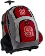 NC State Rolling Backpack Deluxe Red NC State Wolfpack - Best Backpacks Bags with Wheels or School Trolley Bags Carry-Ons - Unique Gifts!
