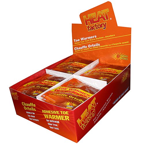 Heat Factory Adhesive Toe and Foot Warmer - 6+ Hours Heat Each (40 Pair Warmers)