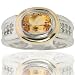 Michael Valitutti 14K Gold Imperial Topaz & Diamond Ring - SIZE 5