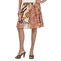 Moss Sup Co Orange Print Tiered Skirt - M