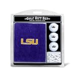 LSU Tigers Golf Towel with Golf Balls Gift Set