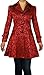 (XS, SM, MD, LG, XL, XXL, 18, 20, 22, 24, 26 or 28) Foggy Night in Paris - Red Victorian Gothic Corset Ruffle Jacquard Jacket