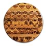 Proteak Teak Cutting Board Circle 12-by-2-Inch End Grain