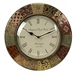 12" Rustic Barberry Multicolor Handpainted Wall Clock