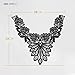 Black Embroidered Polyester Flower Venise Lace Neckline Collar Embellishment Sewing Applique Trims Sewing Supplies 1piece/ T712