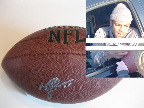 MICHAEL CRABTREE,SAN FRANCISCO 49ERS,TEXAS TECH,SIGNED NFL FOOTBALL WITH PROOF + COA