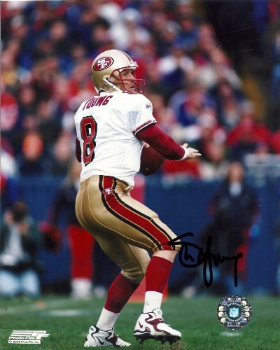 STEVE YOUNG,SAN FRANCISCO 49ERS,HALL OF FAME,HOF,BYU,SIGNED,AUTOGRAPHED,8X10 PHOTO,COA, RARE HARD PHOTO TO FIND