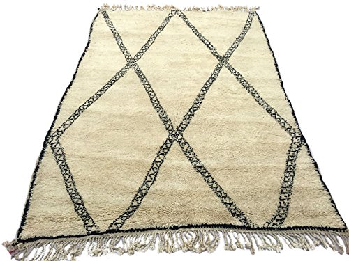 Beni Ourain Rug fringe, cream