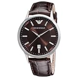 Emporio Armani - AR2413 - Montre homme acier et cuir - Mouvement Quartz