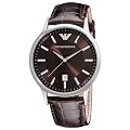 Emporio Armani Classic Herren Uhr Leder Braun AR2413