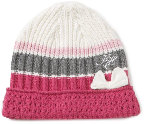 Tommy Hilfiger M&auml;dchen GJ57101808 /MOLLIE MINI BEANIE, Gr. S/M Wei&szlig; (SNOW WHITE 118) Preisvergleich