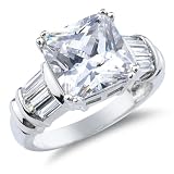 Studio 925 Tessa Maria 5ct Diamond CZ Princess Cut Sterling Silver Ring