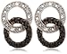 9ct White Gold Black/White Diamond Circle Earrings