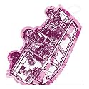 VW transporter air freshener in pink