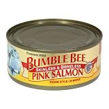 Bumble Bee Pink Skinless & Boneless Salmon, Chunck Style, in Water, 6-Ounce Cans (Pack of 24)