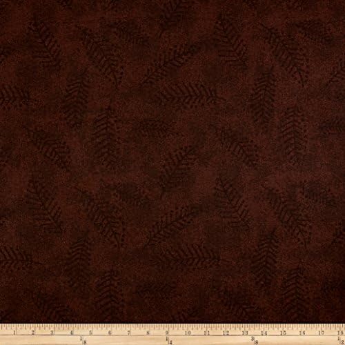 110'' Wide Flannel Quilt Back Fern Brown Fabric By The Yard