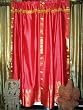 Pair of Red Silk Sari Curtains Drapes Panels 84"