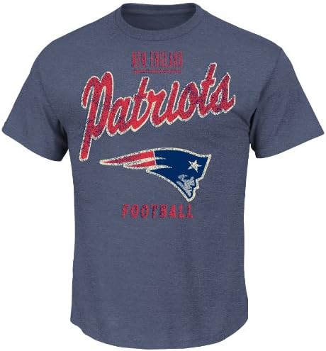 NFL New England Patriots Men's Inside Line III Crew Top, Navy, X-Large