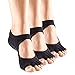 toesox Women's Bella Half Toe 3-Pack Black Sock