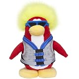 Disney Club Penguin 6.5 Inch Series 6 Plush Figure Water Sport Includes Coin with Code!
