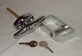 Shed T-Handle Lock Set Chrome 4-1/2