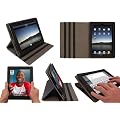 SD TabletWear LuxFolio iPad 2, New iPad 3 Luxury Black Leather Case - With Sleep Sensor Support