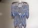 2 TIER BEADED BLUE/LILAC CHANDELIER CHILDRENS LAMP PENDANT LIGHT SHADE