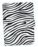 Black and White Zebra Amazon Kindle 4 E-Book Reader Book Style Case + Pocket Sleeve
